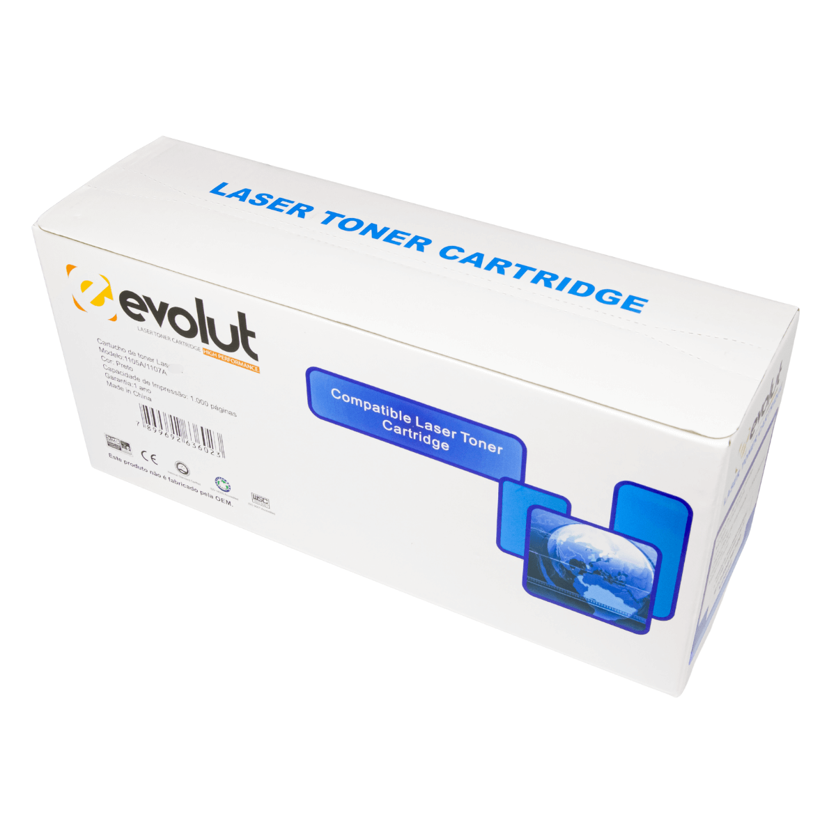 Cartucho de Toner Evolut Compatível p/ HP 105A 107A W1105A c/ chip 1K