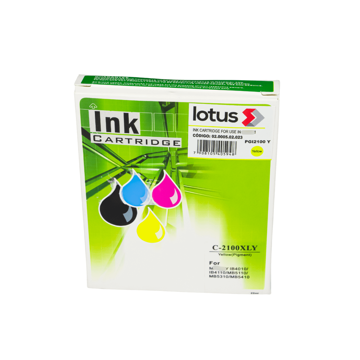 Cartucho de Tinta Compatível p/ Canon Maxfiy 5410 Yellow c/Chip (22ml) Lotus