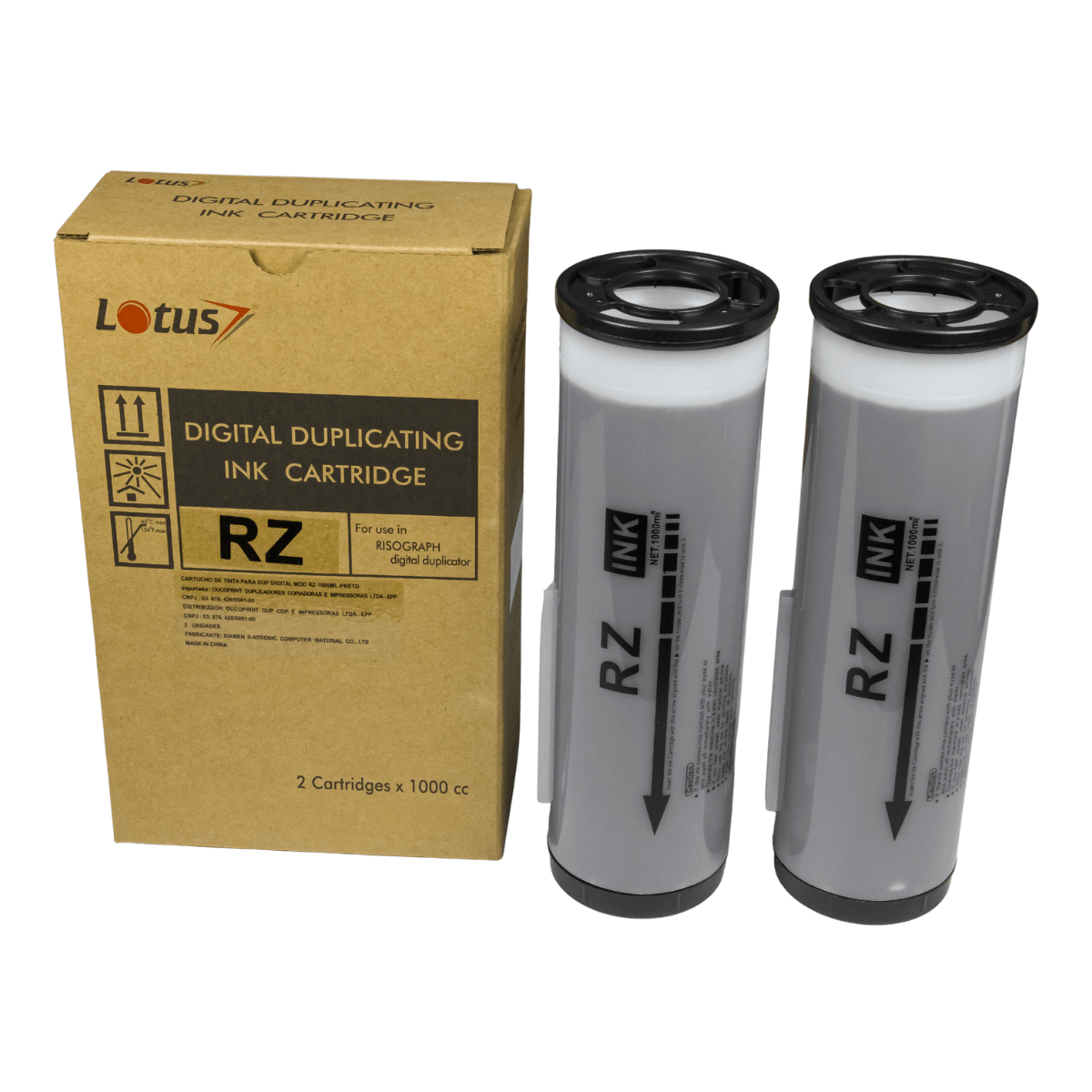 Kit 2 Tintas Lotus Preta Compatível com EZ RZ - 1000ml