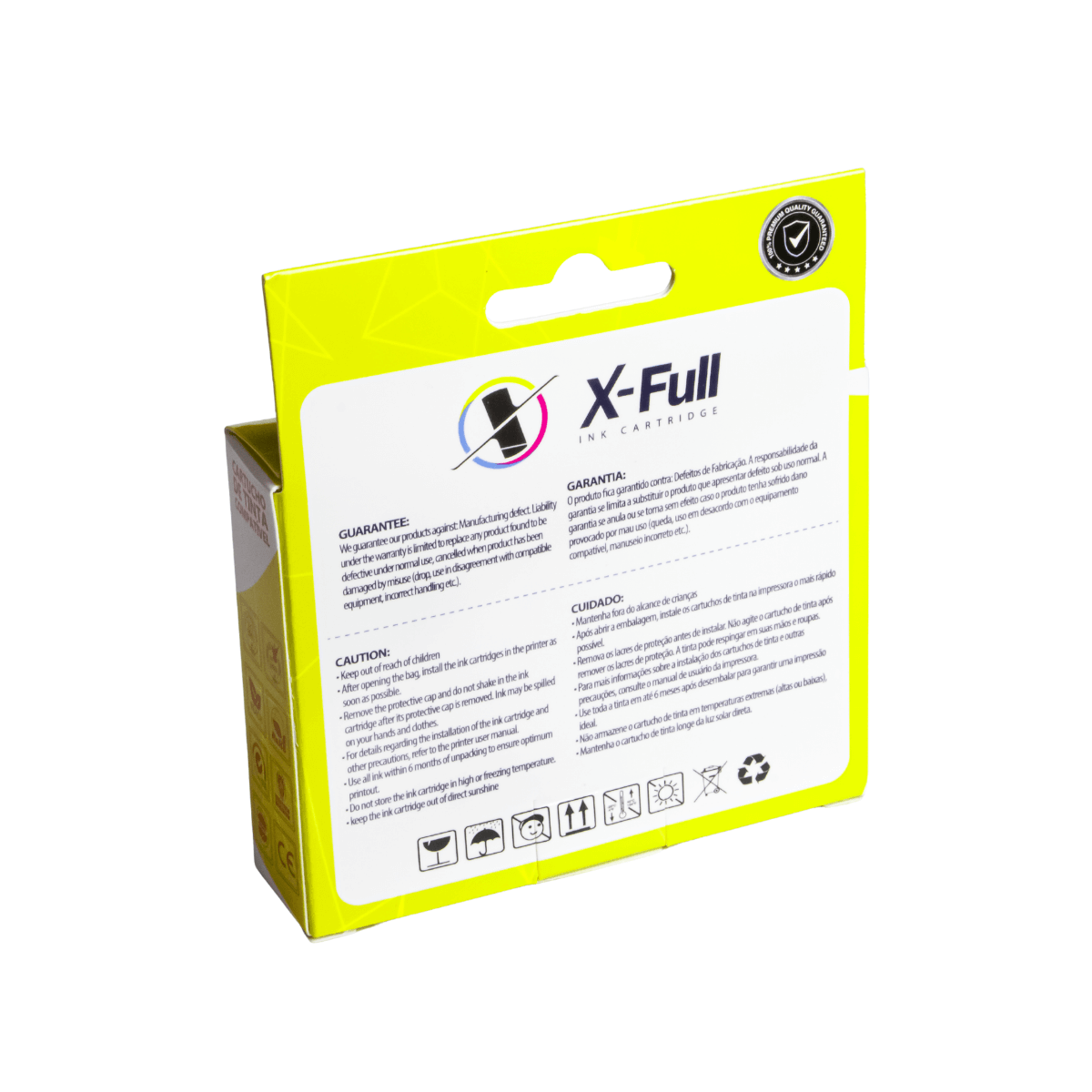 Cartucho de Tinta P/ Epson 1334 TX123 TX135 Amarelo C/ Chip 10ml - X-Full