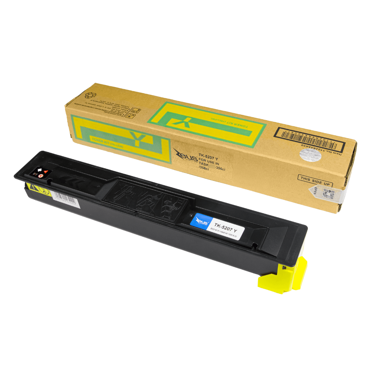 Cartucho Toner Compatível Zeus P/ Kyocera TK5207 Yellow C/ Chip - 12K