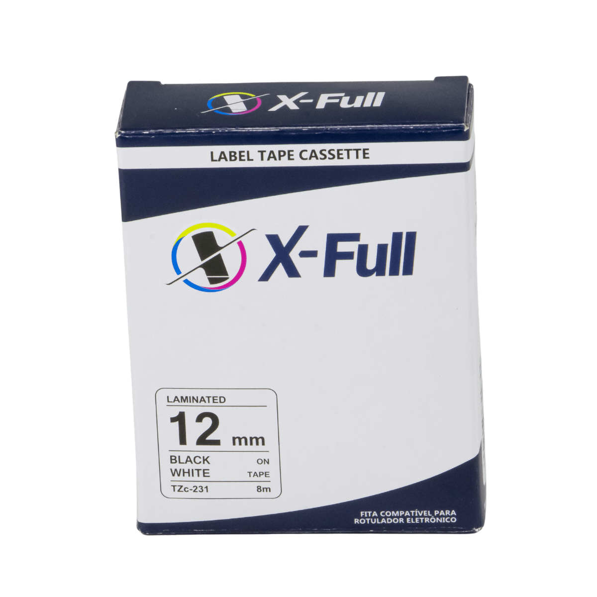 Fita P/ Rotulador Brother TZc-231 TZe-231 12mm x 8m Black/ White - X-Full
