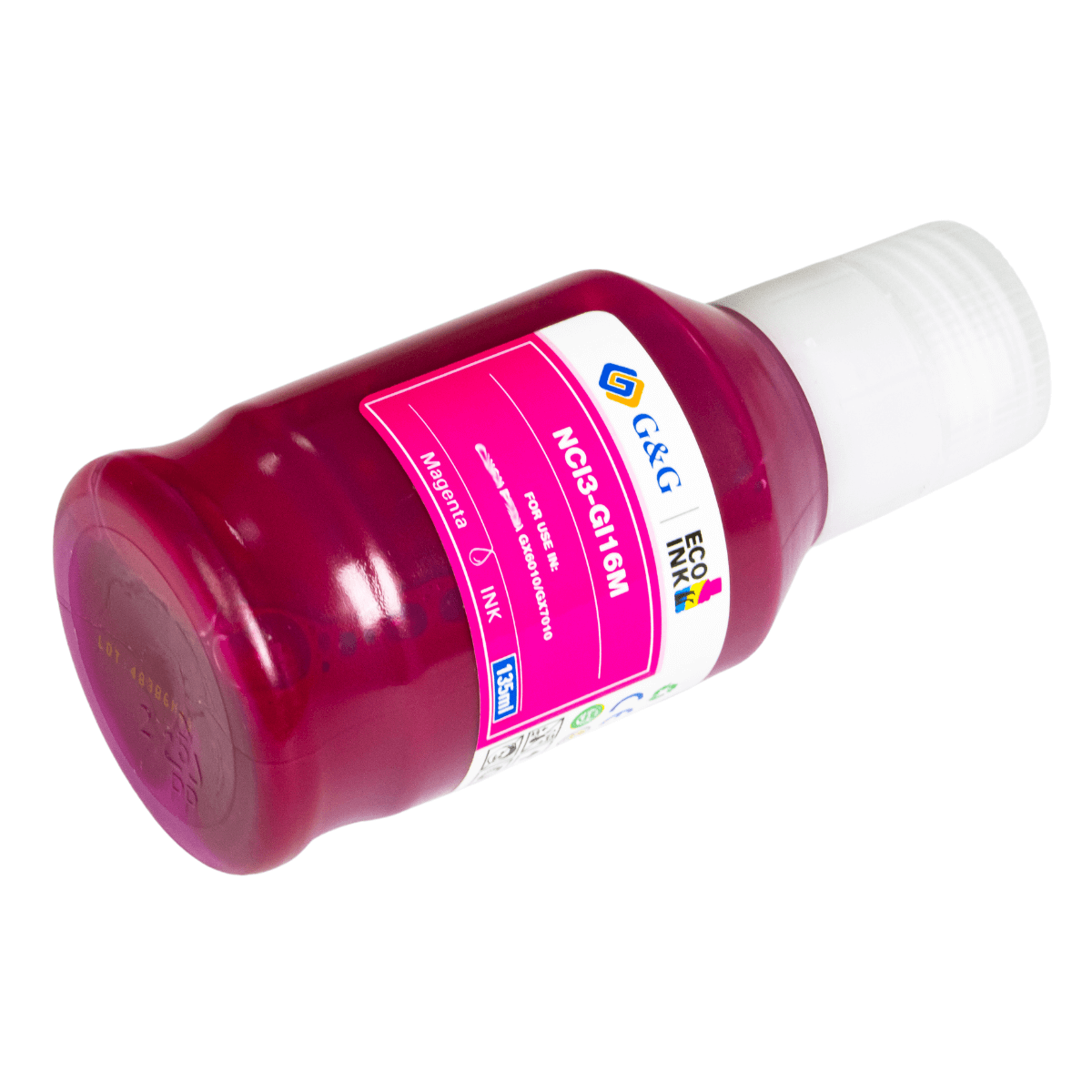 Refil de Tinta P/ Canon GI-16 GX6010 GX7010 Magenta 7K 135ml - G&G