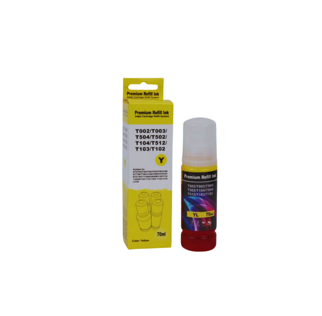 Refil de Tinta Compatível Aston T504 T544 Yellow p/ Epson - 70ml