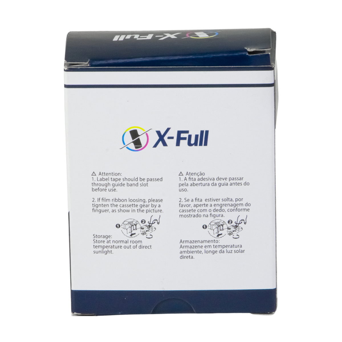 Fita P/ Rotulador Brother TZc-FX251 TZe-FX251 24mm x 8m Black/ White - X-Full