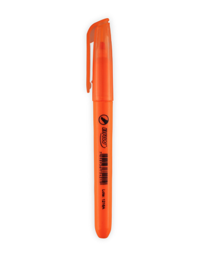 Marca-Texto Fluorescente Laranja BRW - Caixa C/12un
