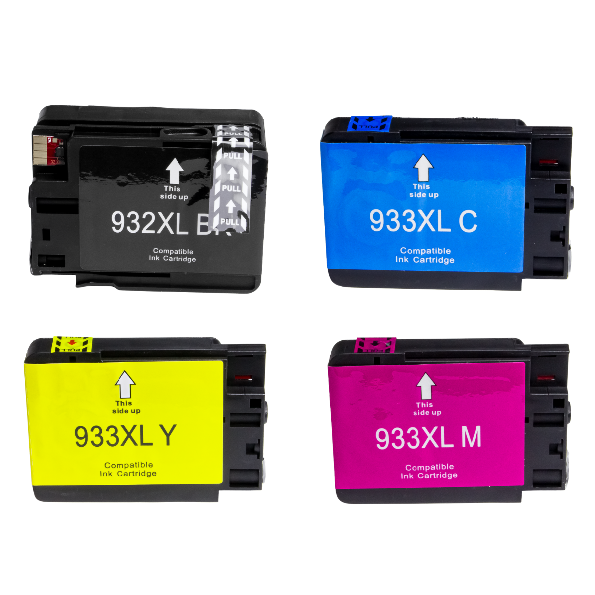 Kit 4x Cartucho de Tinta P/ HP 932XL 933XL CMYK C/ Chip - X-Full