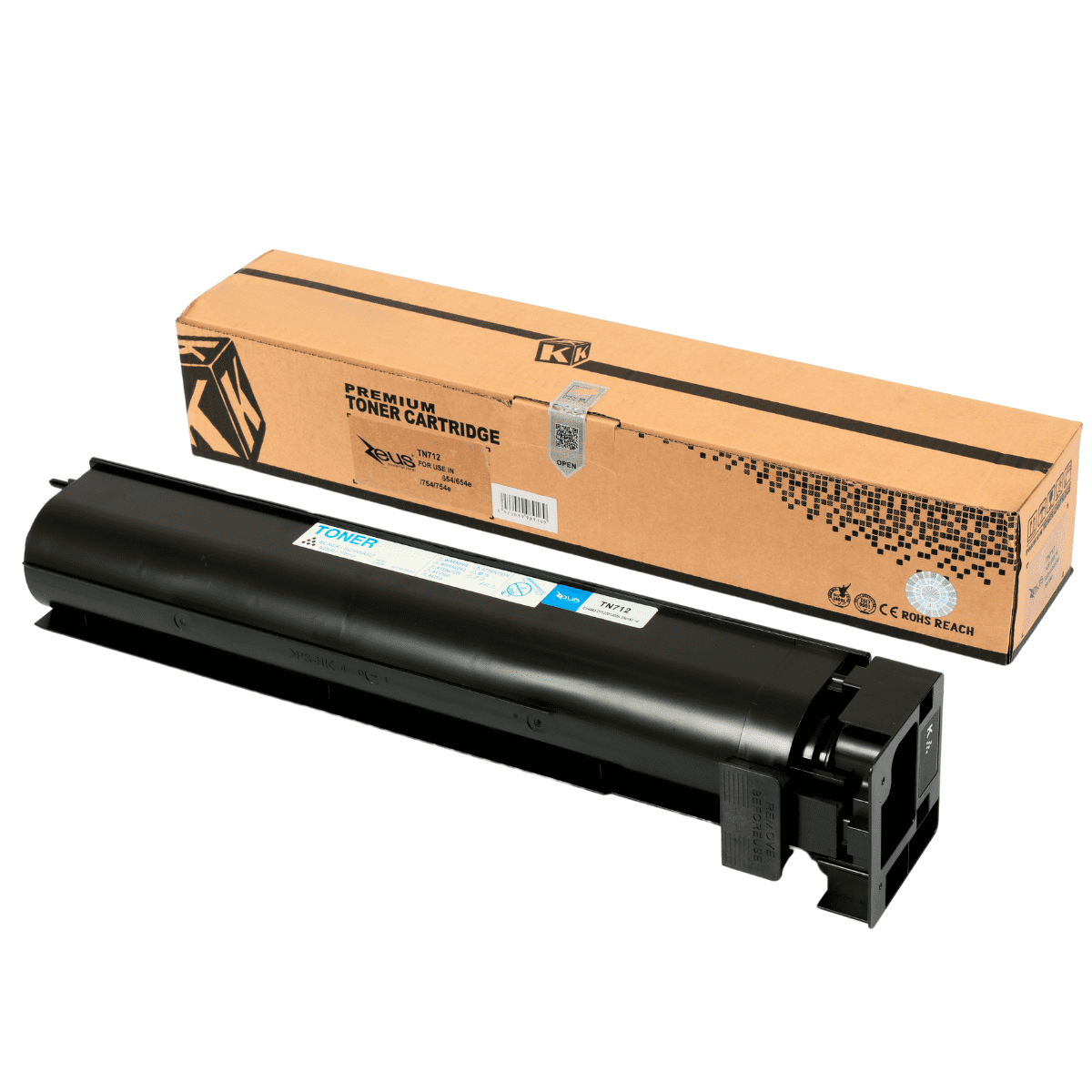 Toner P/ Konica Minolta TN711, TN712 Preto C/ Chip 40K - Zeus