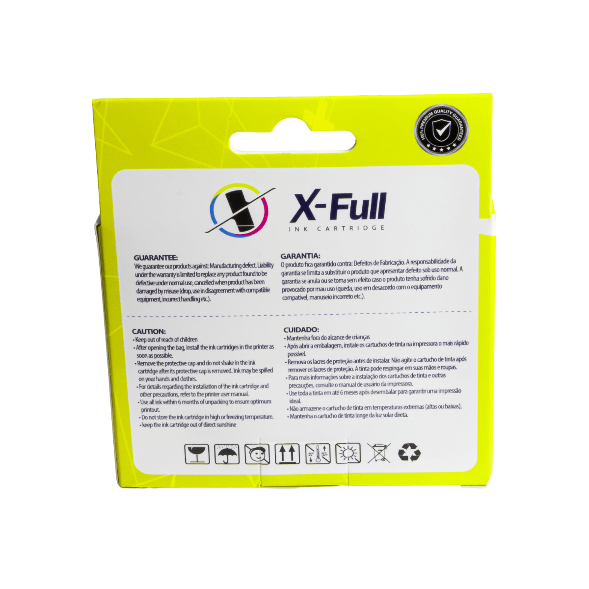 Cartucho de Tinta P/ Epson 1334 TX123 TX135 Amarelo C/ Chip 10ml - X-Full