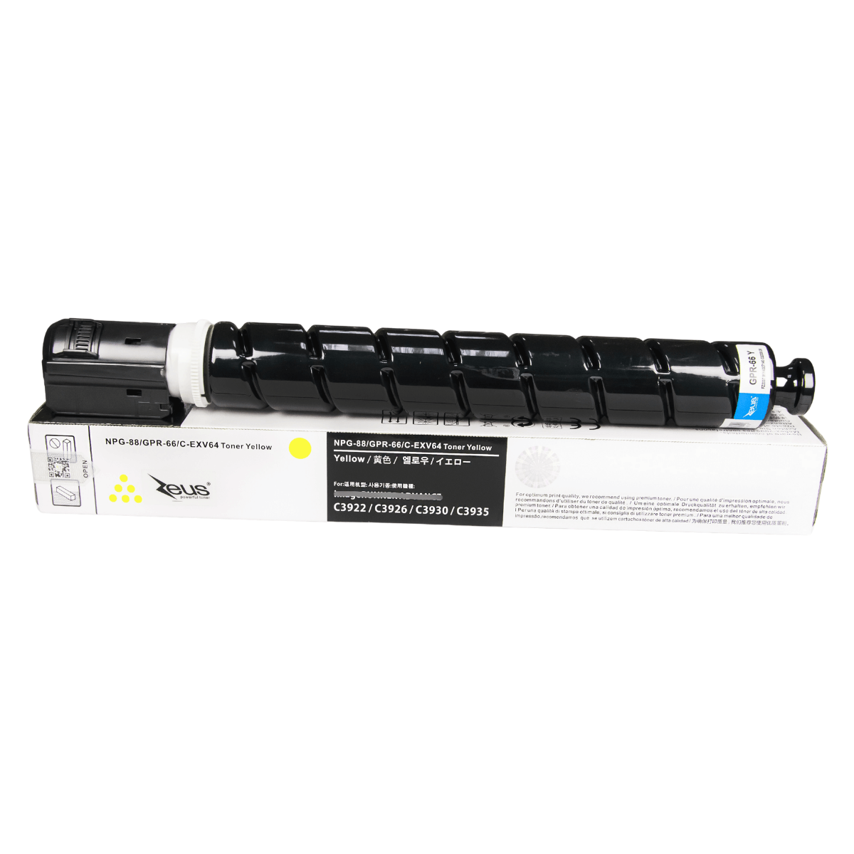 Cartucho de Toner P/ Canon GPR-66 Amarelo C/ Chip 25.5K - Zeus