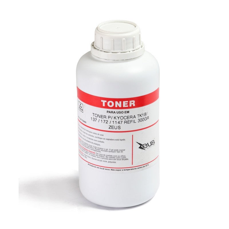 Refil de Toner Compatível Zeus TK18 TK1147 p/ Kyocera - 300g