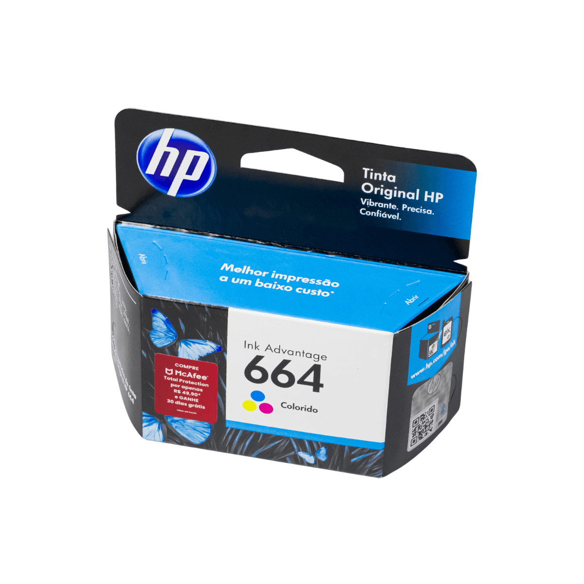 Cartucho de Tinta HP 664 Tricolor Para Deskjet Ink Advantage 1115 2136
