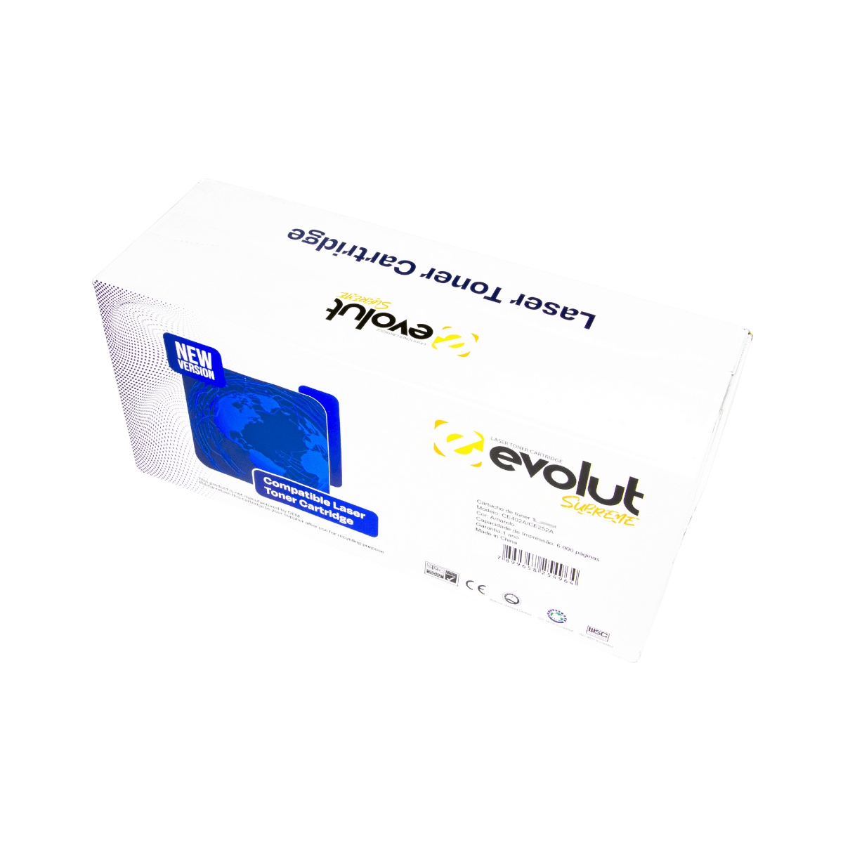 Cartucho de Toner Evolut Compatível P/ HP CE252A CE402A Yellow  - 6K