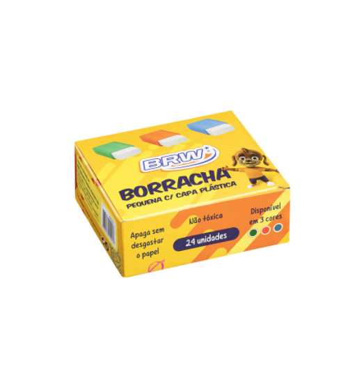 Borracha Pequena C/ Capa Plástica BRW - 24un