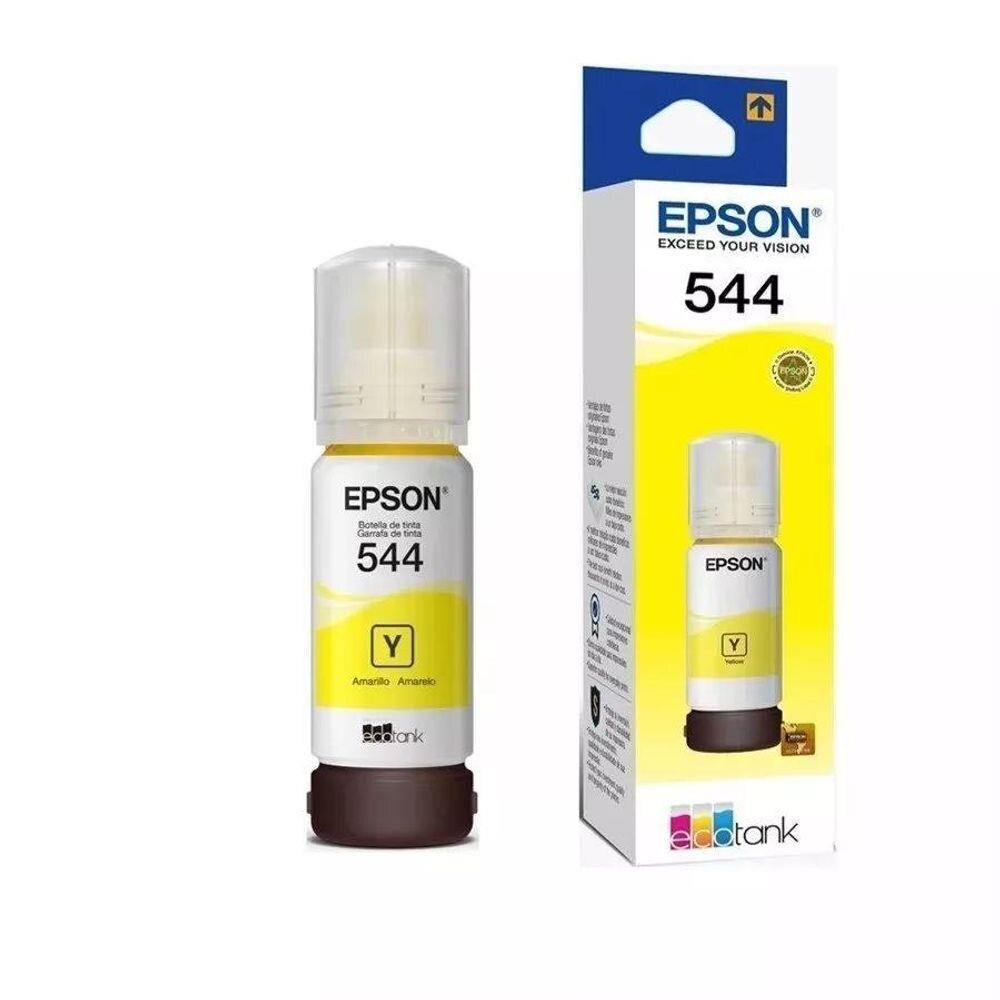 Refil de Tinta Epson T544 Original L3110 L3150 Yellow
