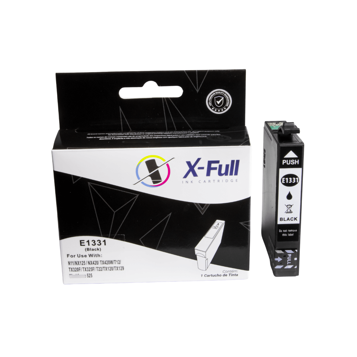 Cartucho de Tinta P/ Epson 1331 TX123 TX135 Preto C/ Chip 10.5ml - X-Full