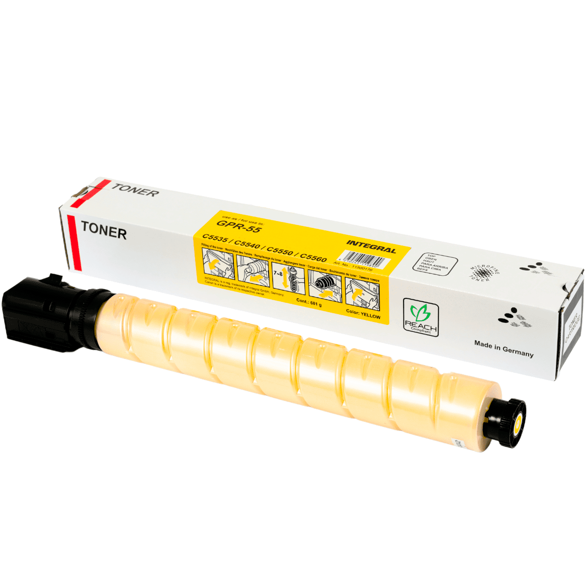 Cartucho de Toner P/ Canon Gpr-55, Amarelo, C/ Chip, 60K - Integral