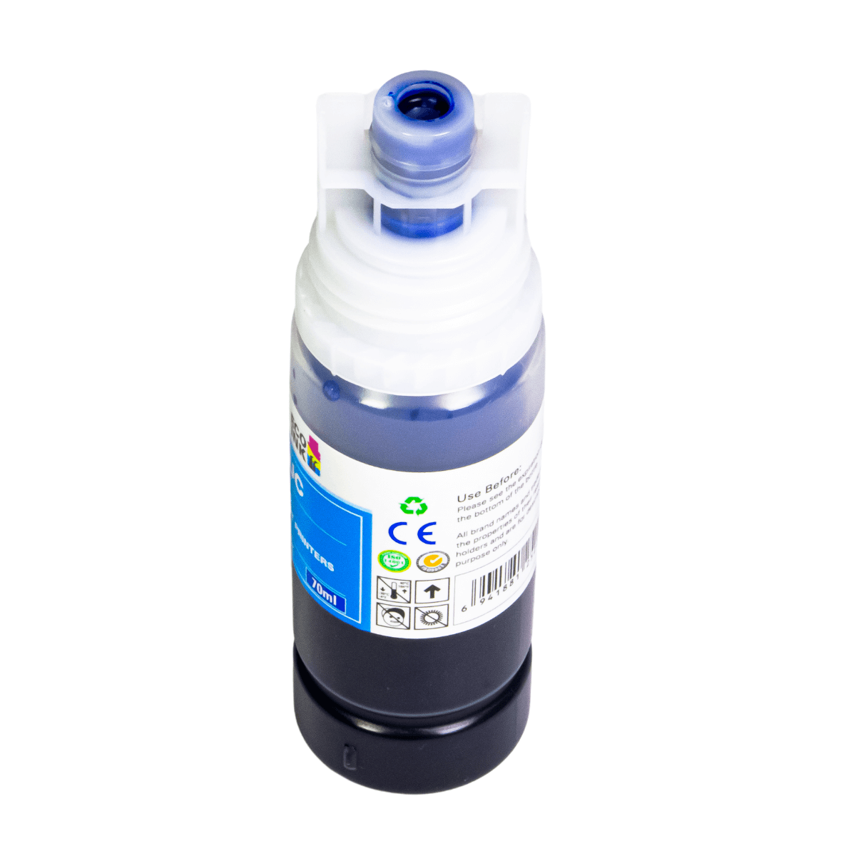 Refil de Tinta P/ Epson T504 T544 Ciano Corante 70ml - G&G (NEI3-EUC)