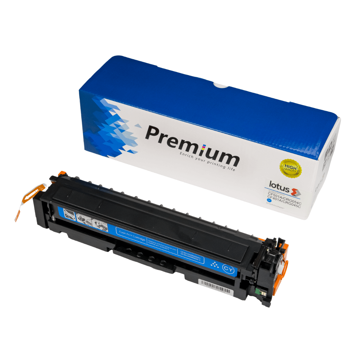 Toner Compatível p/ Canon MF644, HP CF401A CF501A Ciano c/ chip (1.3K) - Lotus