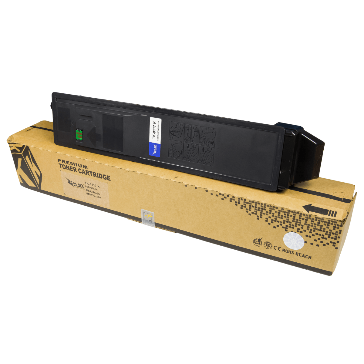 Toner Compatível Zeus TK8117 Black P/ Kyocera C/ Chip - 12K