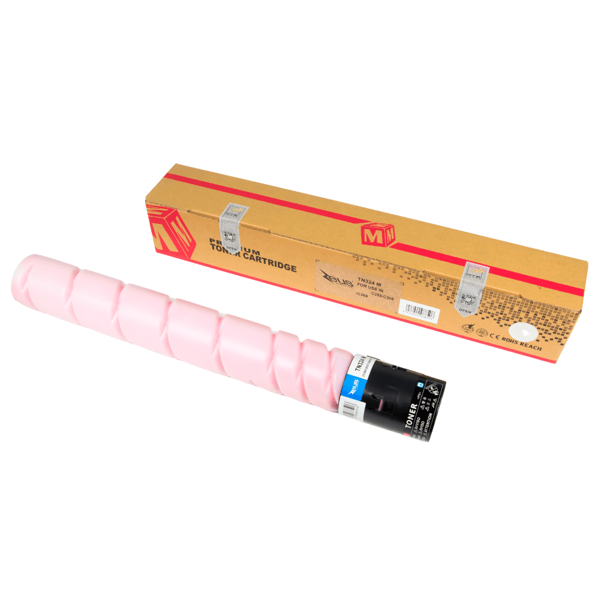 Cartucho de Toner P/ Minolta TN324 Magenta C/ Chip 25K - Zeus
