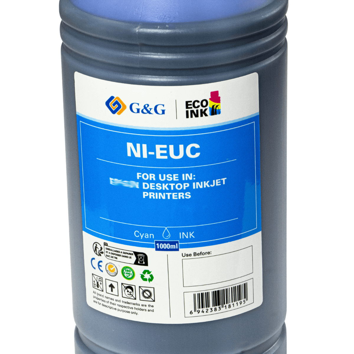 Refil de Tinta P/ Epson T664 Ciano Corante 1L (NI-EUC) - G&G
