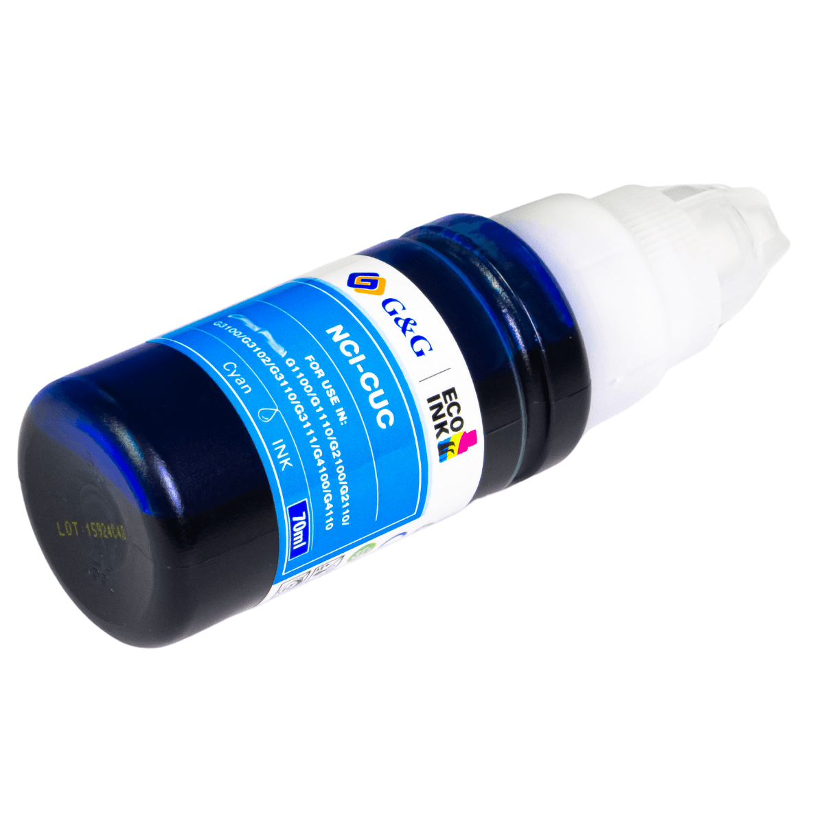 Refil de Tinta P/ Canon GI-190 Megatank Ciano 7K 70ml - G&G