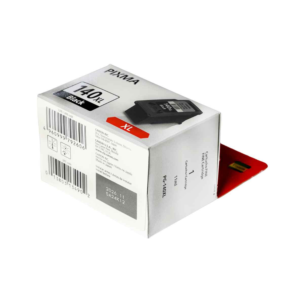 Cartucho de Tinta Canon PG-140 XL PG140XL Preto - Original