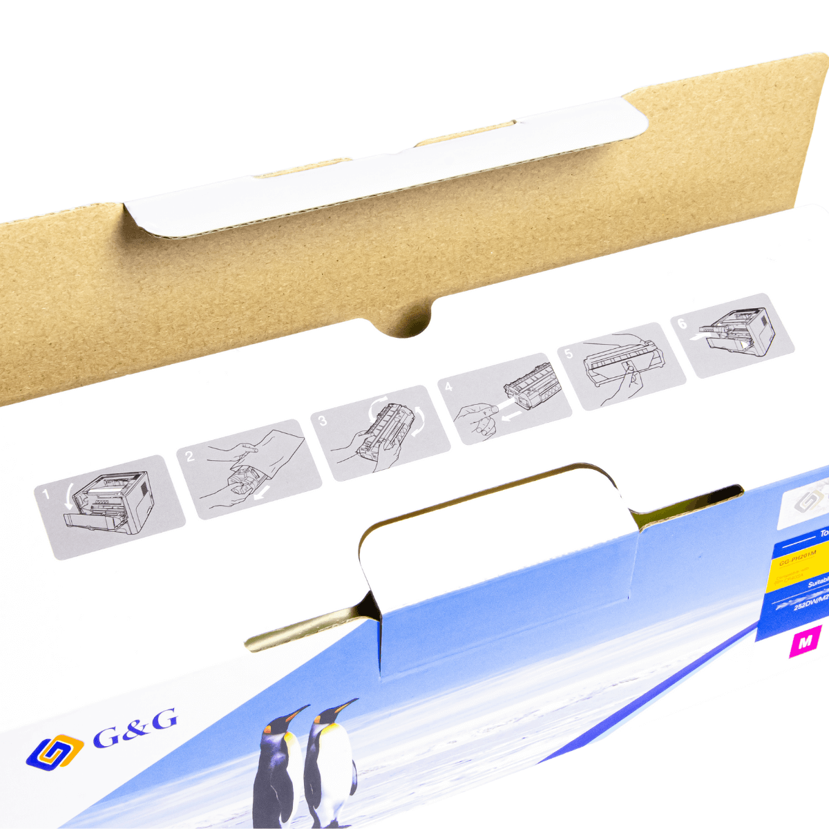 Cartucho de Toner P/ Canon MF644 HP CF403A CF503A Magenta C/ Chip 1.4K - G&G