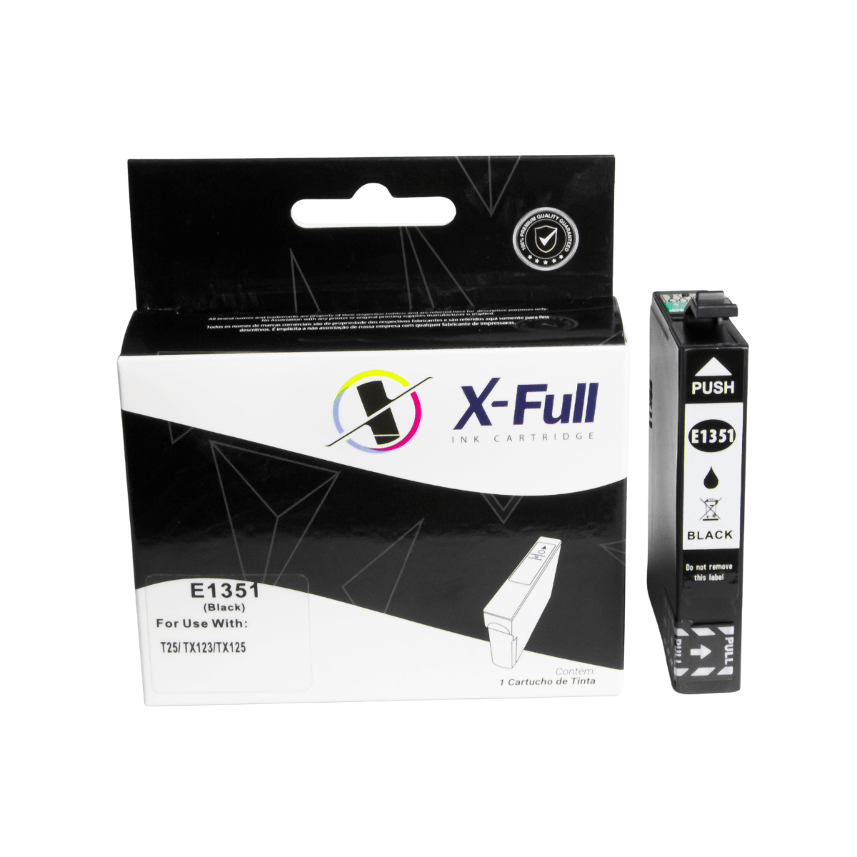 Cartucho de Tinta P/ Epson 1351 TX123 TX135 Preto C/ Chip 14ml - X-Full