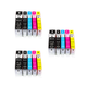 Kit 15 Cartuchos de Tinta Para Canon Pgi150 Cli151 XL CMYKK C/ Chip - Lotus
