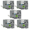 Kit 5x Fita P/ Rotulador Brother TZc-FX251 TZe-FX251 24mm x 8m Black/ White - X-Full