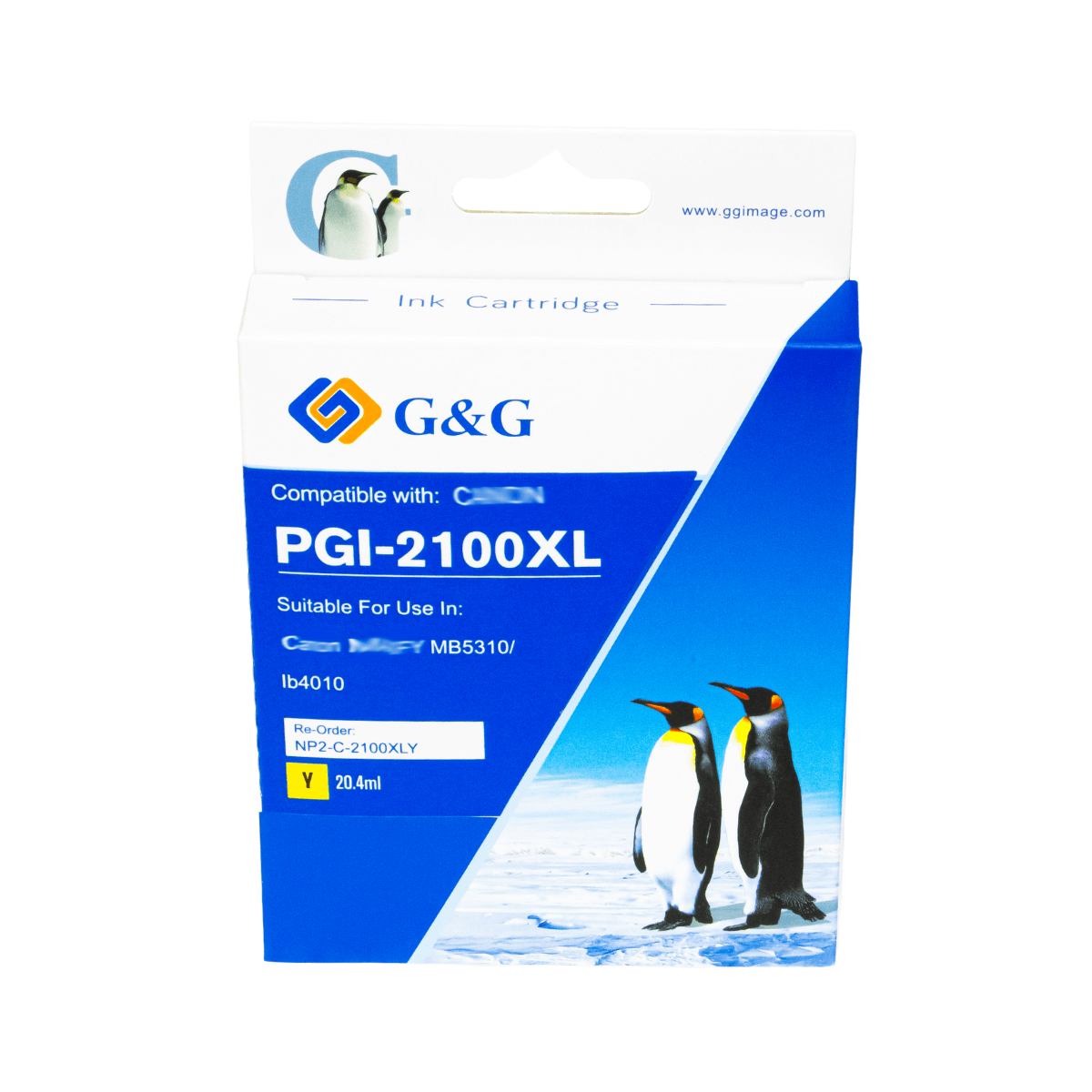 Cartucho de Tinta PGI-2100XL P/ Canon MB5310 MB5410 Amarelo C/ Chip 1.5K 20.4ml - G&G