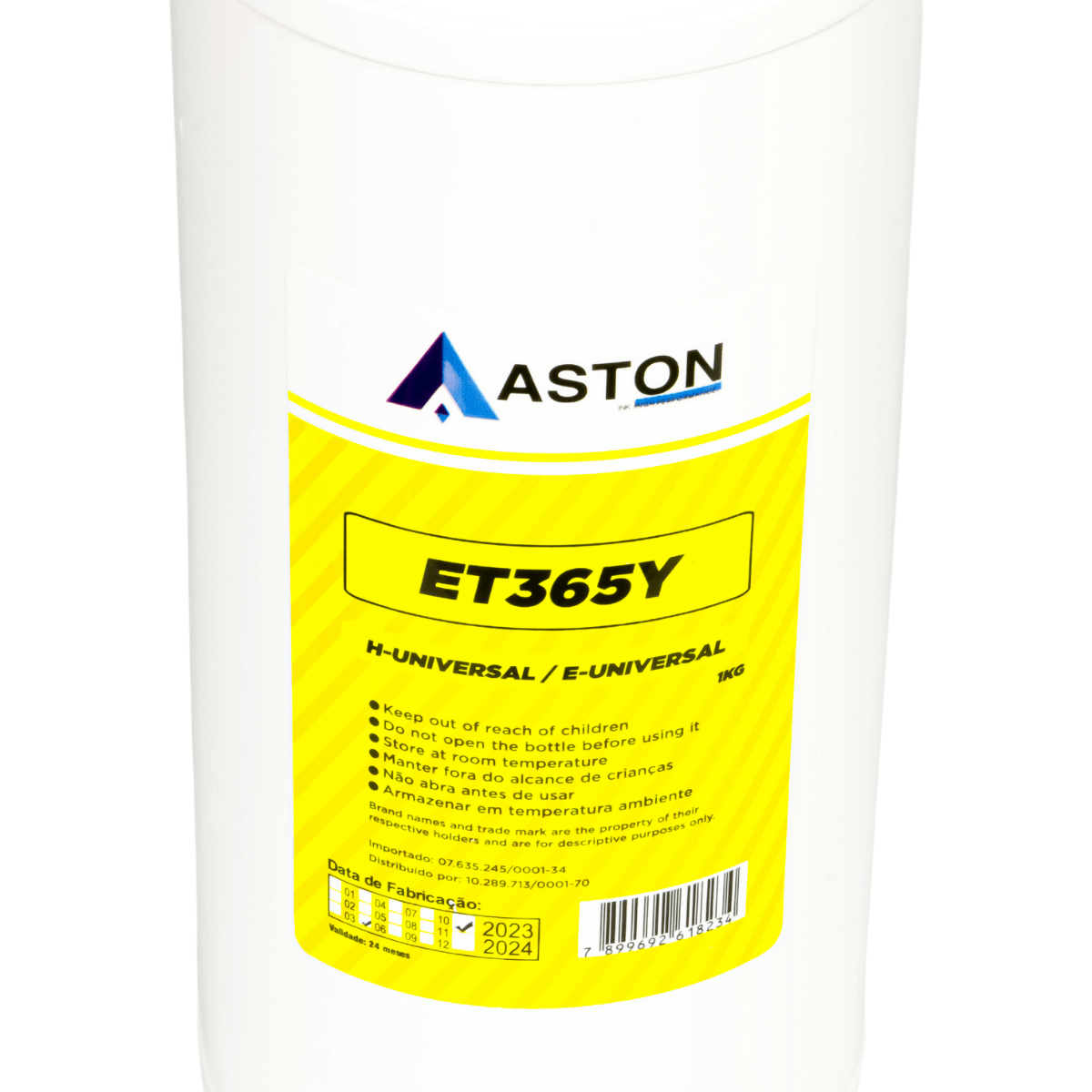Refil de Tinta Compatível Aston Para Hp e Epson Et365 Yellow 1 Litro