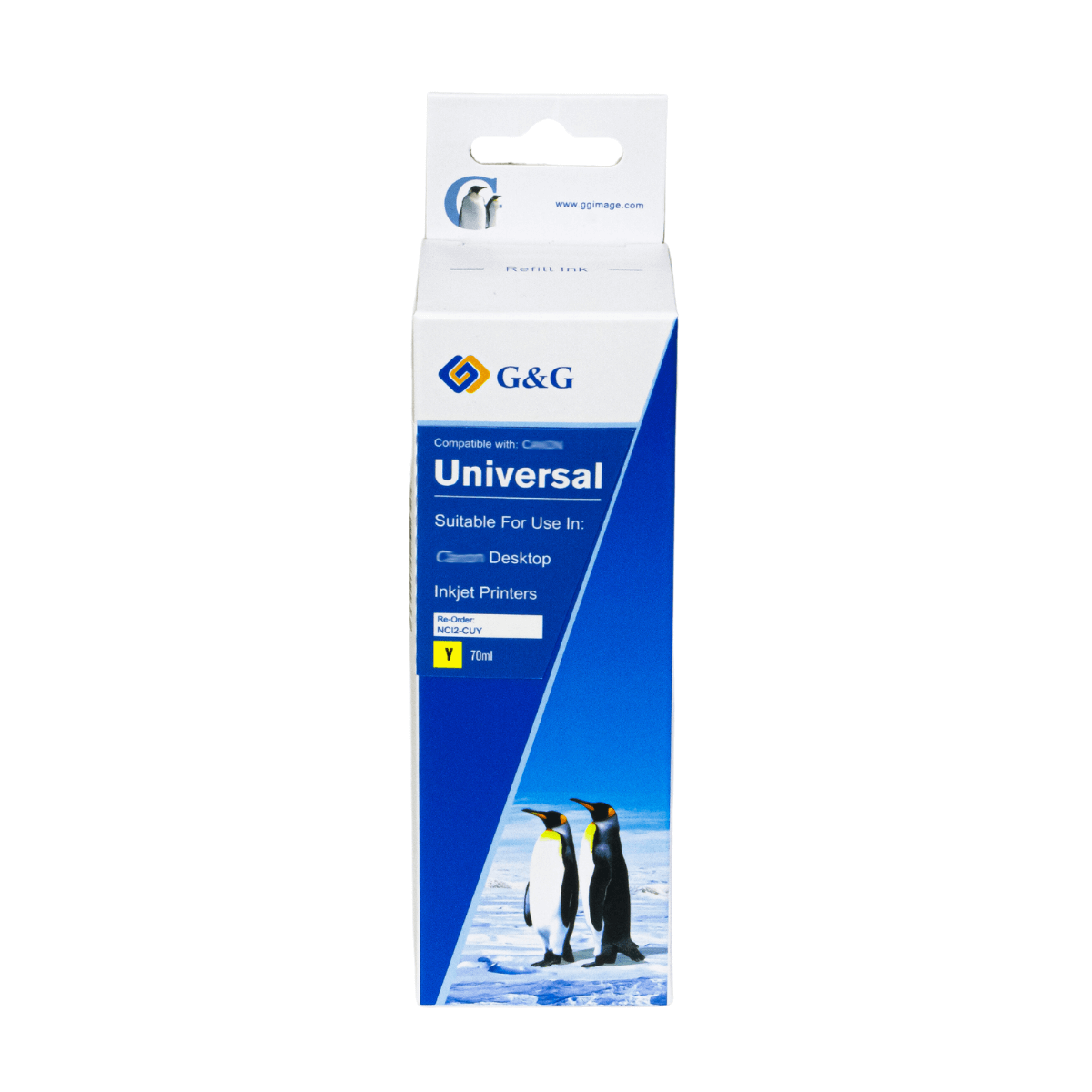 Refil de Tinta P/ Canon GI-10S Amarelo 7.7K 70ml (NC12-CUY) - G&G