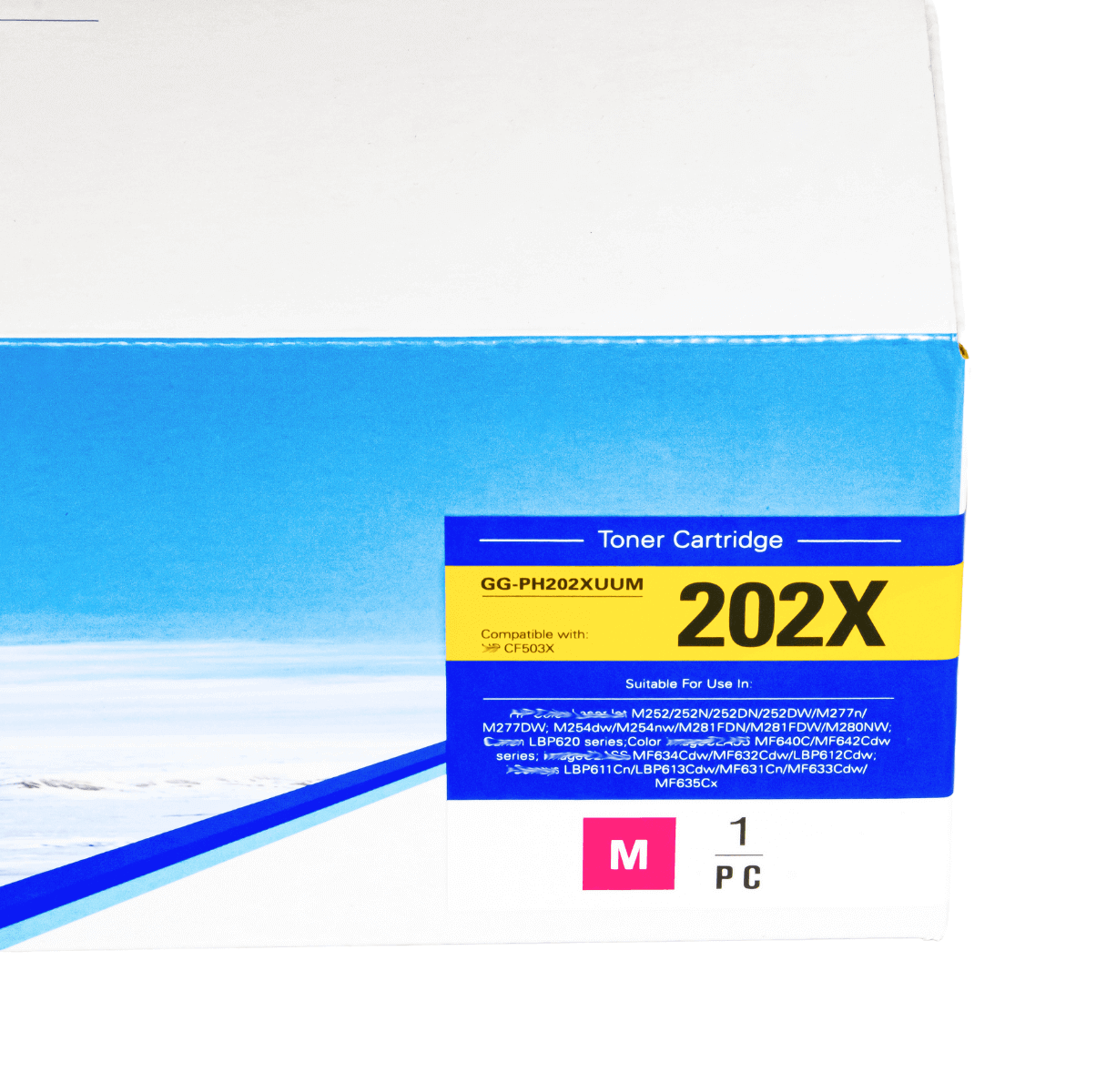 Cartucho de Toner P/ Canon e HP CF403X CF503X CRG054 202X Magenta C/ Chip 2.5K - G&G