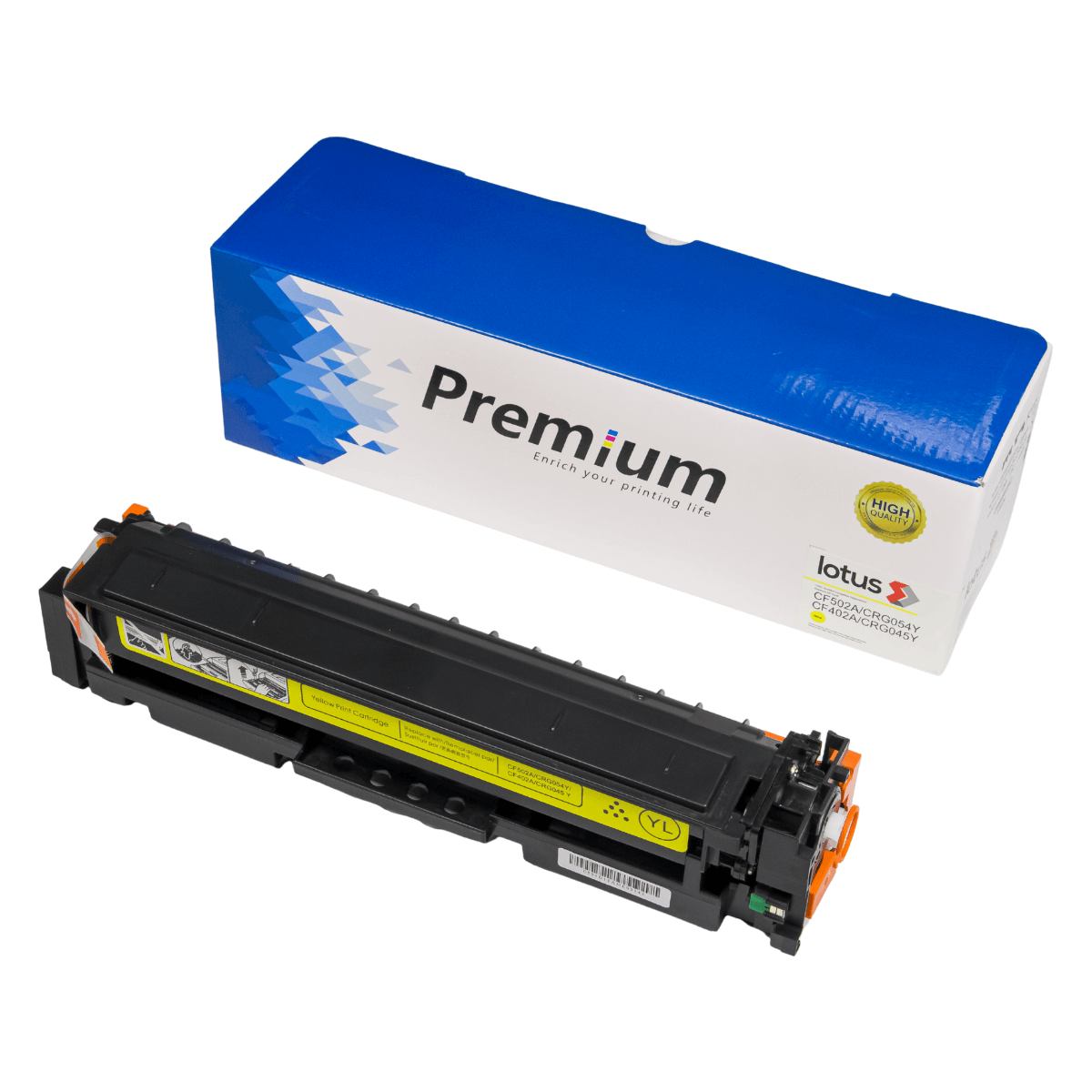 Toner Compatível p/ Canon MF644 HP CF402A CF502A Yellow C/ Chip 1.3K - Lotus