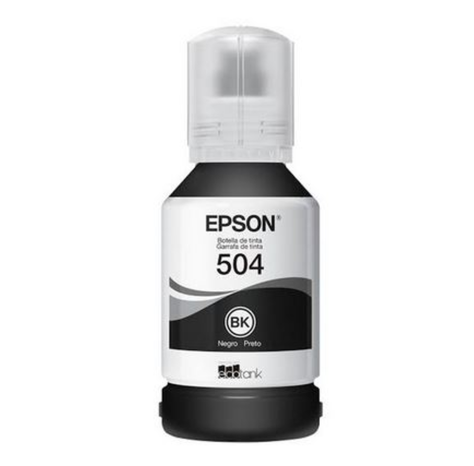 Refil de Tinta Epson T504 Original L4150 L4160 L6171 - Preto