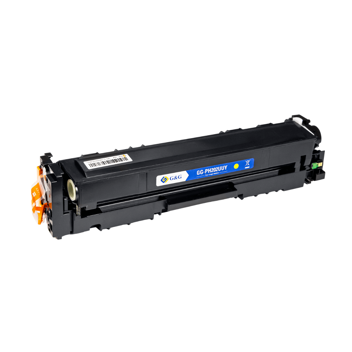 Cartucho de Toner P/ Canon e HP CF502A 202A Amarelo C/ Chip 1.3K - G&G