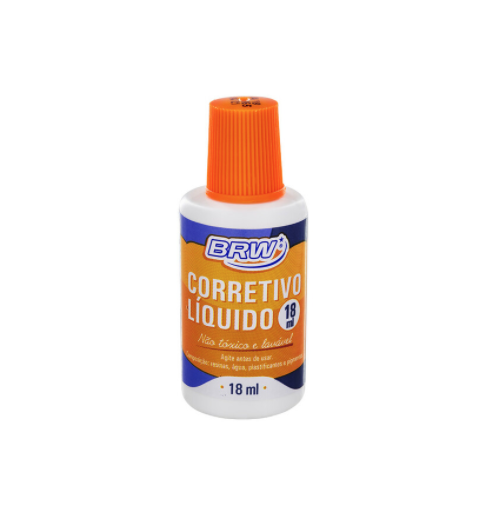 Corretivo Líquido 18ML BRW - Caixa C/12UN