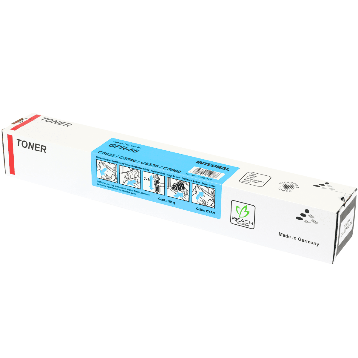 Cartucho de Toner P/ Canon Gpr-55, Ciano, C/ Chip, 60K - Integral