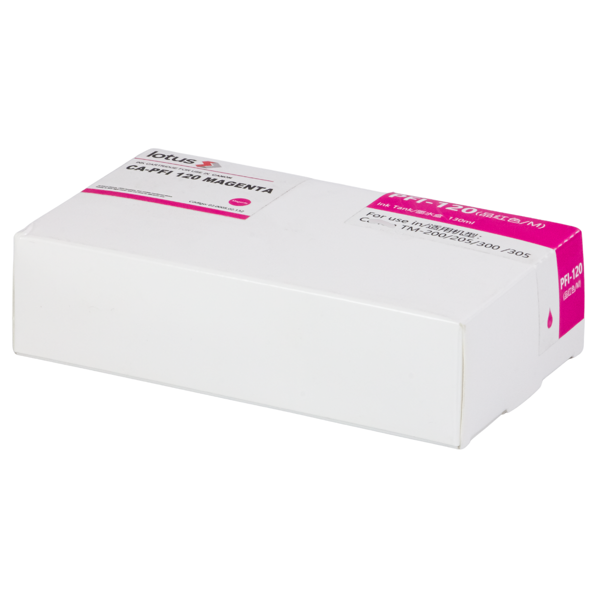 Cartucho de Tinta P/ Plotter Canon PFI-120 Magenta 130ml - Lotus