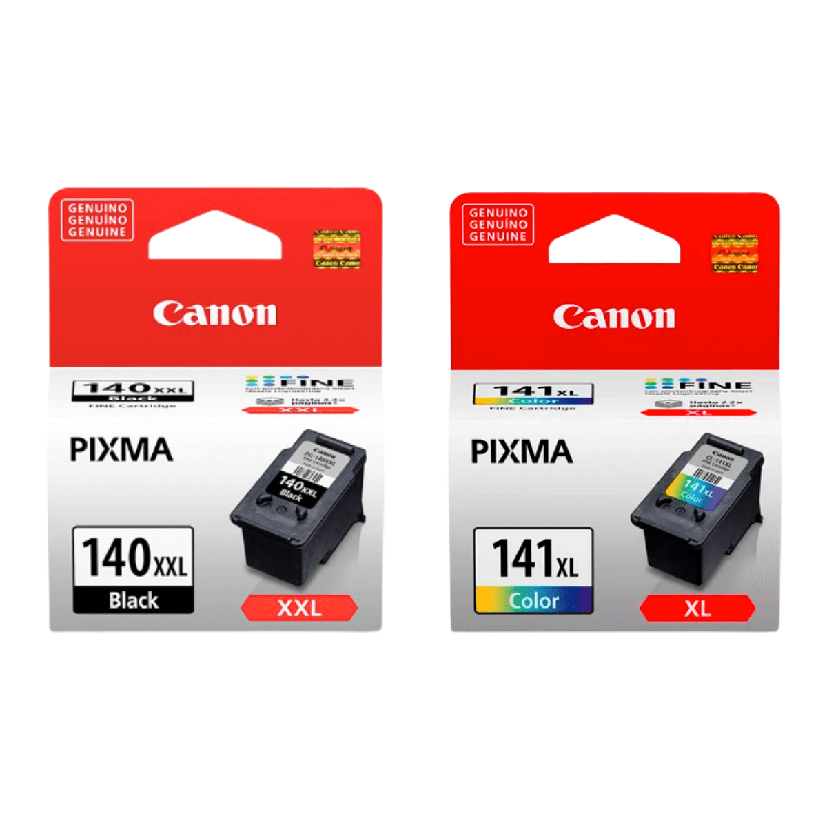 Kit Cartuchos de Tinta Canon PG-140XXL CL-141XL Preto e Color - Original