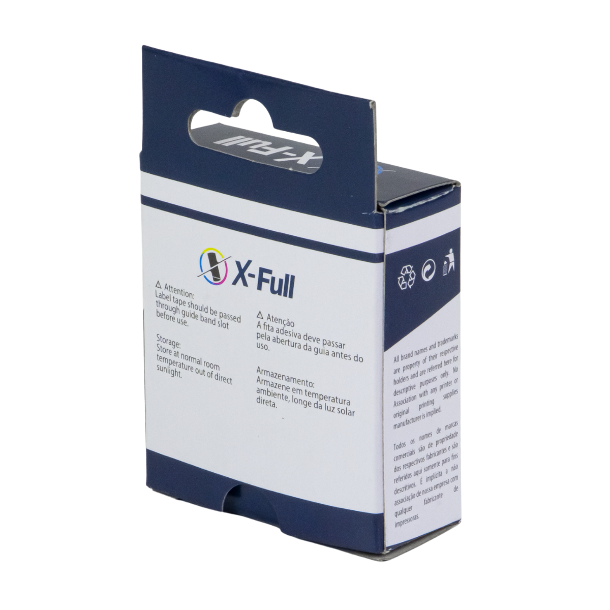 Fita P/ Rotulador Brother M-K131 12mm x 8m Black/ Clear - X-Full
