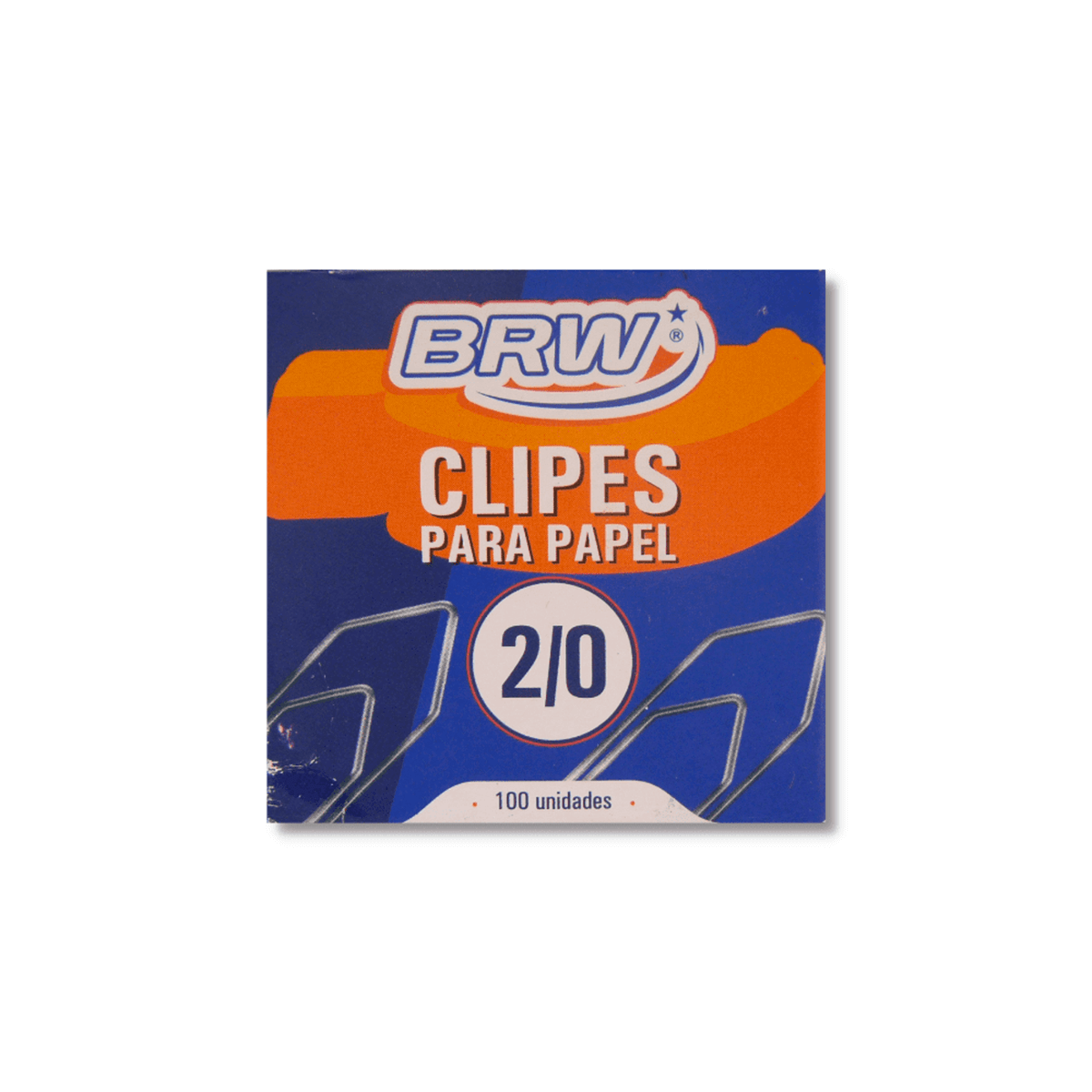Clipes P/ Papel 2/0 Cx C/ 100 un - BRW