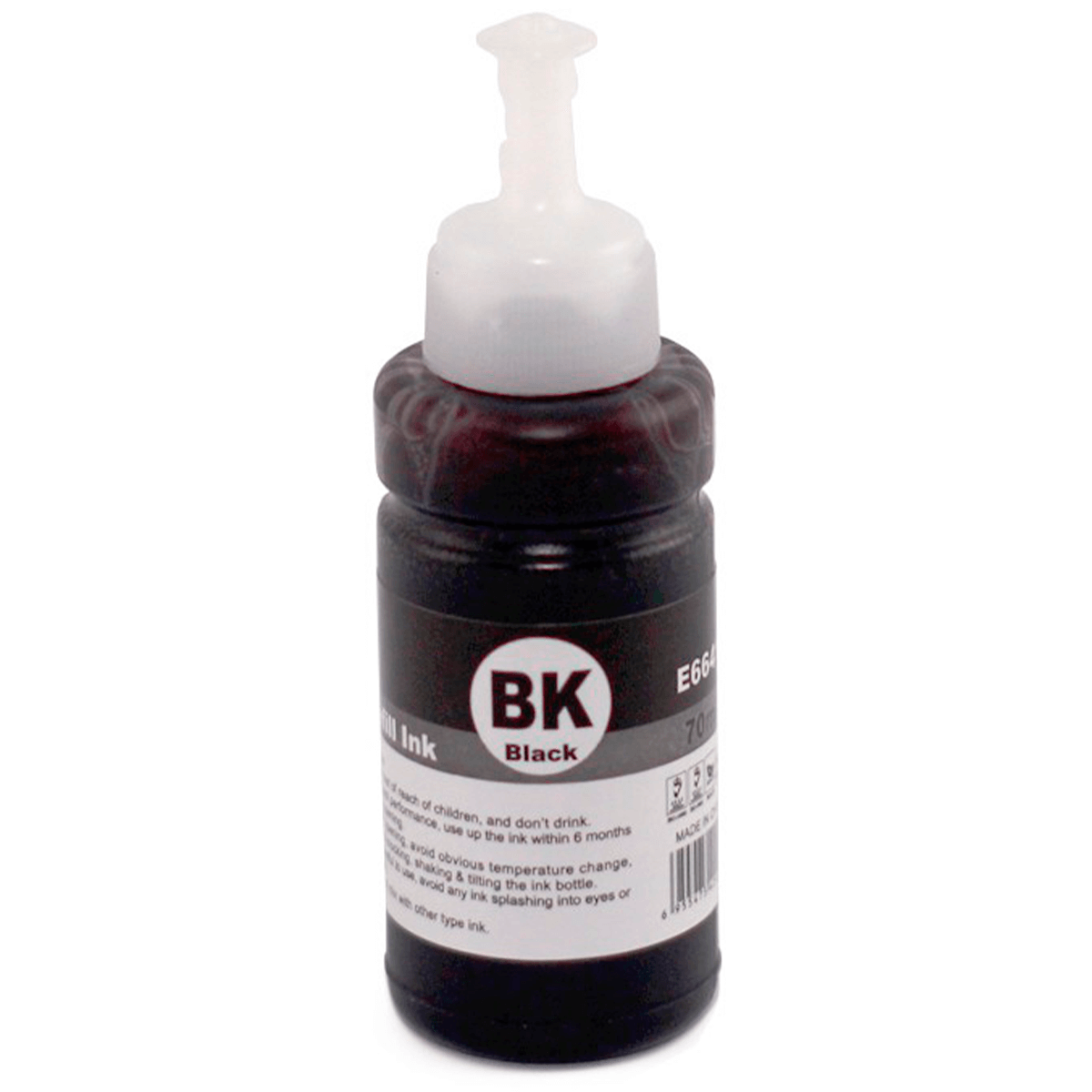 Refil de Tinta Compatível Lotus p/ Epson T664 Black 70ml Corante