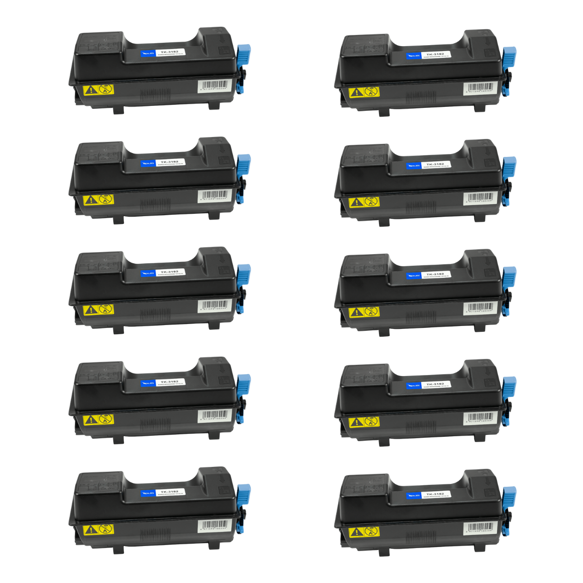 Kit 10x Cartucho de Toner Compatível Zeus P/ Kyocera TK3182 Preto c/ chip