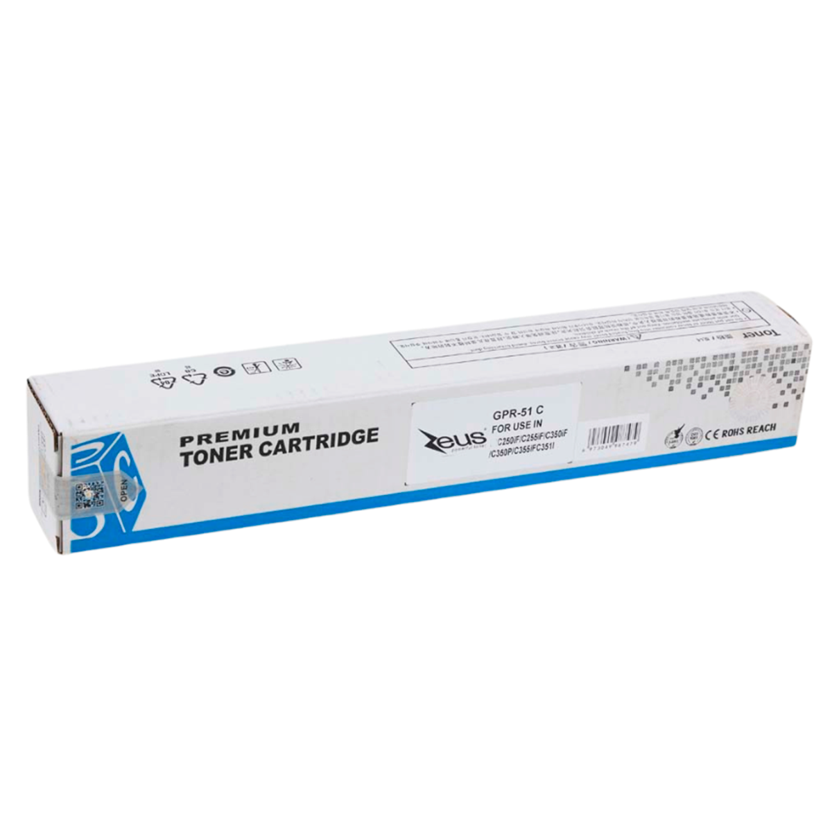 Toner Compatível p/ Canon GPR-51 Ciano C/ chip (21.5K) - Zeus