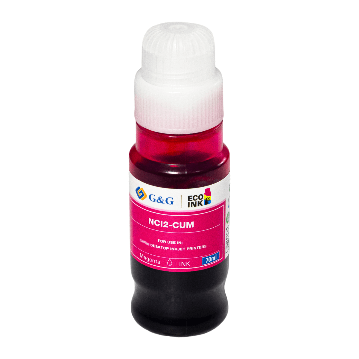 Refil de Tinta P/ Canon GI-10S Magenta 7.7K 70ml (NC12-CUM) - G&G