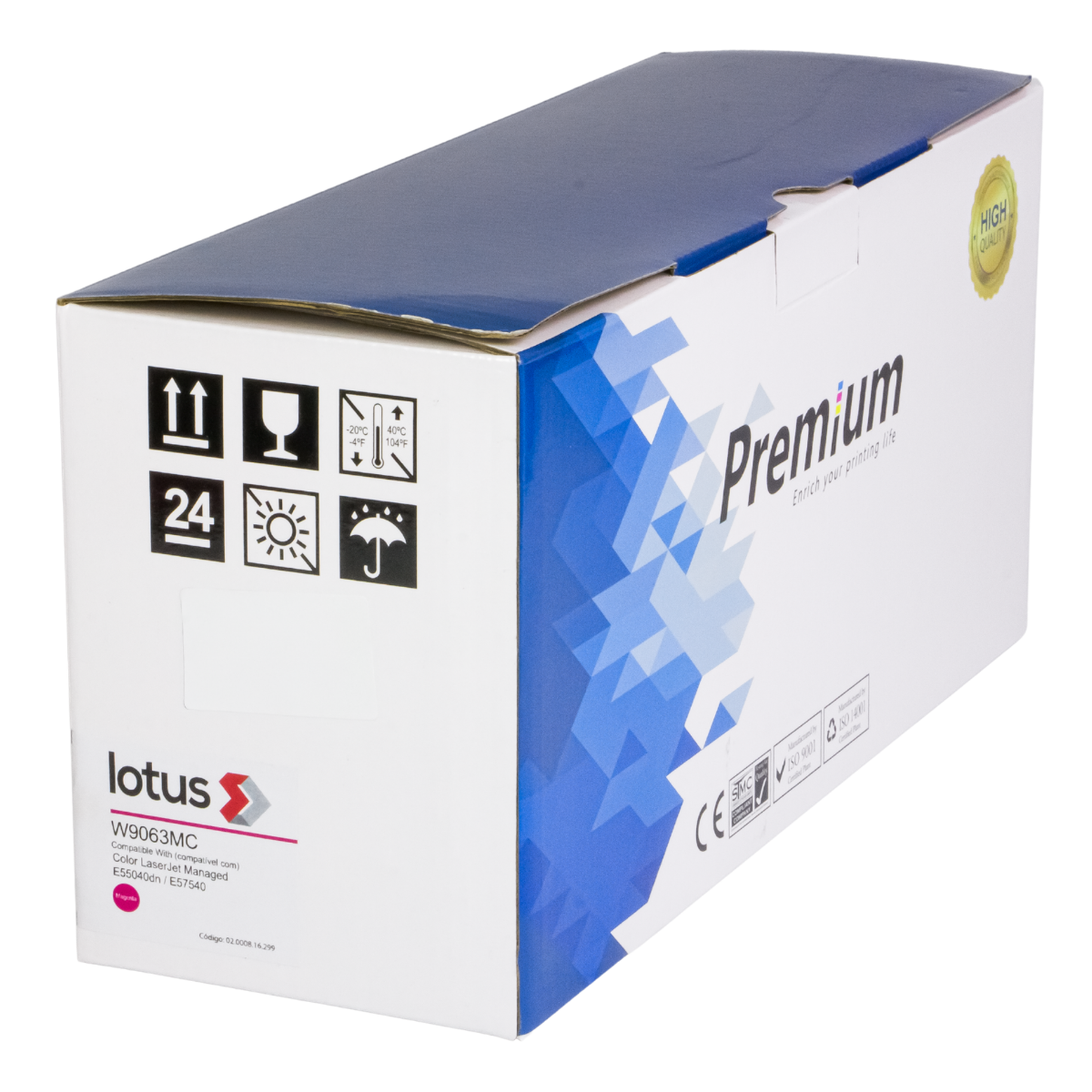 Cartucho de Toner P/ HP W9062 E55040 E57540 C/ Chip Magenta 12.5K - Lotus